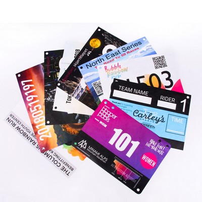 Custom 8.3" x 5.5" Paper Running Race Bib Competitor Numbers with Safety Pins